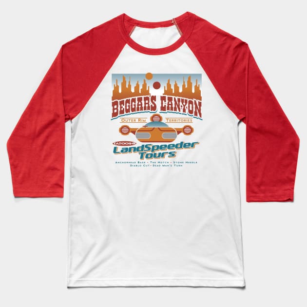 Beggar's Canyon LandSpeeder Tours Baseball T-Shirt by DesignWise